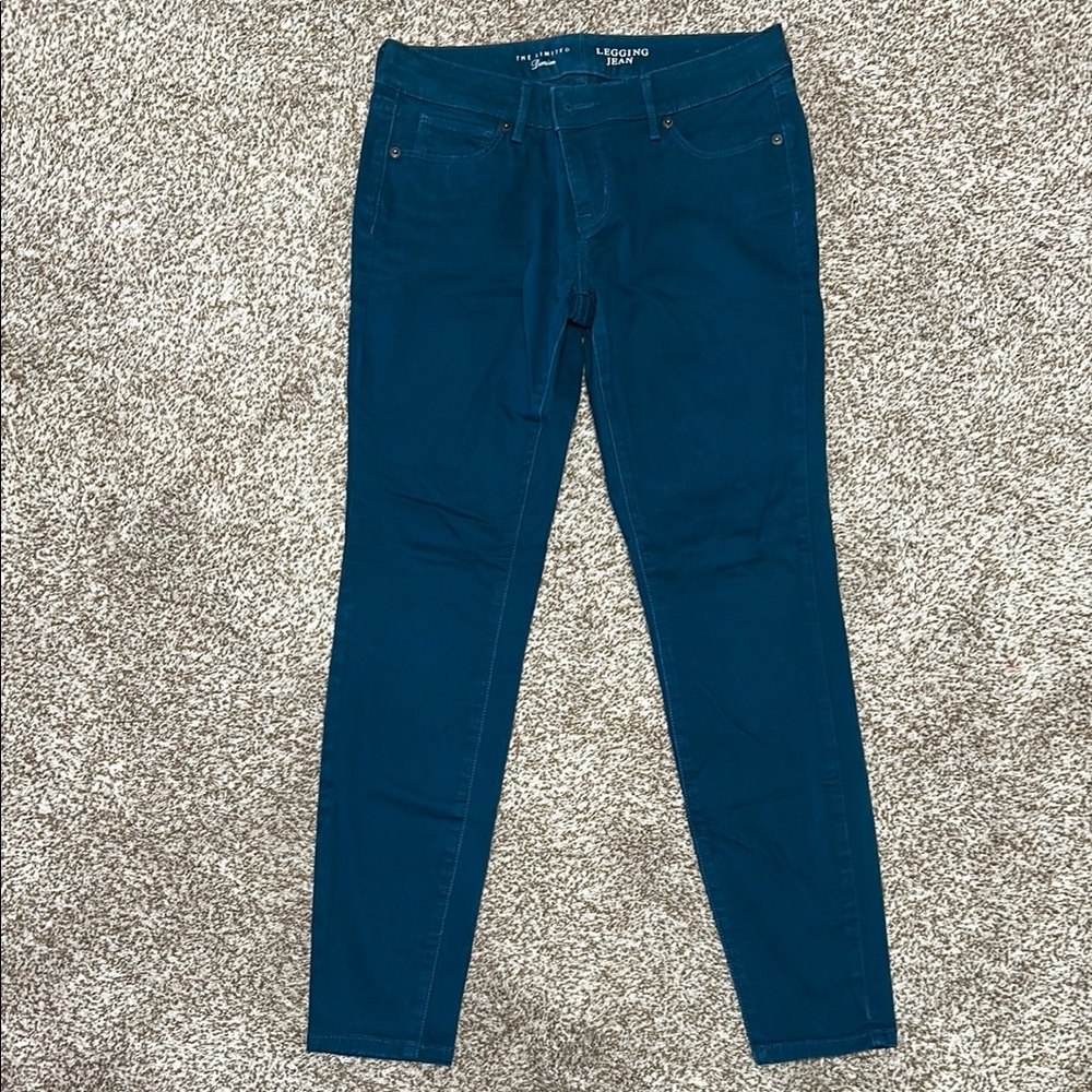 The Limited Teal Skinny Jeans Legging Fit
